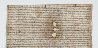 Das Jubiläumsjahr im Museum Ratingen Die Stadterhebungsurkunde Ratingen aus dem Jahr 1276, Stadtarchiv Ratingen. Foto: Achim Blazy