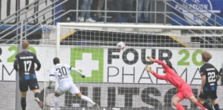 Doppelpack von Tigges sichert Paderborn Platz drei Blitzstart für Münster zum 1:0.