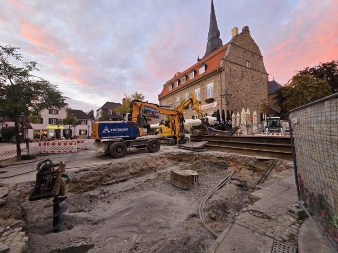 Baustelle Markt Die Baustelle auf dem Marktplatz in 2025, Bild: Alexander Heinz