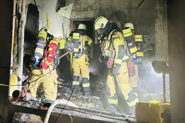 Ein Büro brannte vollständig aus. (Foto: Feuerwehr Haan) Ein Büro in der Grundschule brannte vollständig aus. Foto: Feuerwehr Haan