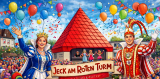 Jecke Tage am Turm Jeck in Breitscheid, Bild: KI generiert