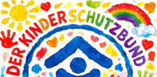 Glück in Farben Kinder können schönere Bilder malen als die KI, Bild: Logo des Kinderschutzbundes mit KI verjüngt.