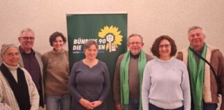 Velberter Grüne wählen neuen Parteivorstand Mit einem neuen Vorstand samt Beisitzern starten die Grünen in die neue Wahlperiode. Foto: Grüne Velbert