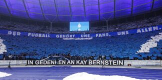 Vorfall mit Fans: Hertha kritisiert Polizei und will Dialog Ein Blick in die Ostkurve der Hertha-Fans vor dem Schalke-Spiel.