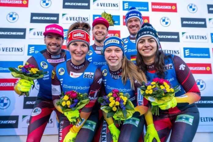 Rodeln: Weltcup in Winterberg Die deutsche Rodel-Staffel holte sich den Sieg in Winterberg.