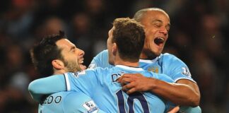 Kompany lobt Dzeko: «Er war so wichtig in meiner Karriere» Waren Teamkollegen bei Manchester City: Bayern-Coach Kompany (r) und der Neu-Schalker Dzeko (M). (Archivbild)