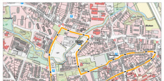 Erkrath: Fußgruppen und Mottowagen ziehen durch die Straßen Die Karnevalsstrecke durch Erkrath. Foto: Stadt Erkrath