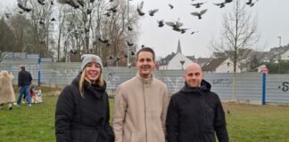 Stadt Mettmann arbeitet mit “Friedensfedern” zusammen Fütterungswiese an der Siebelquerspange. Foto: Kreisstadt Mettmann