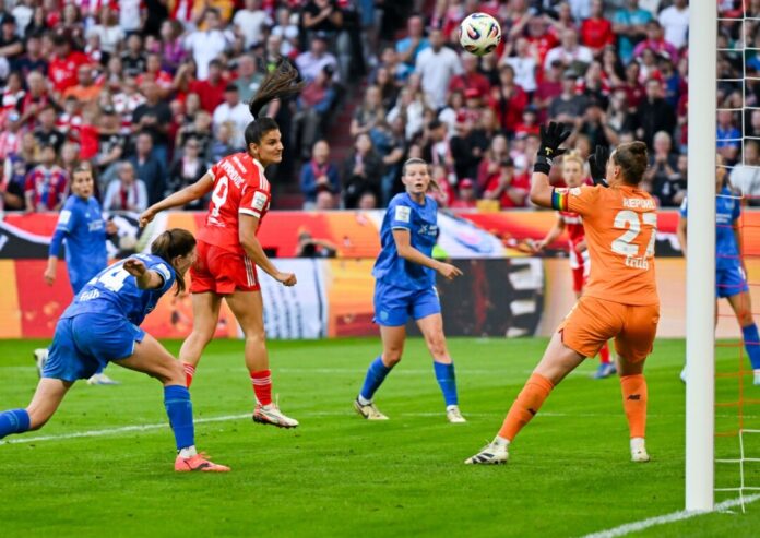 Friederike Repohl. Leverkusens Keepern Friederike Repohl ist erneut verletzt. (Archivbild)