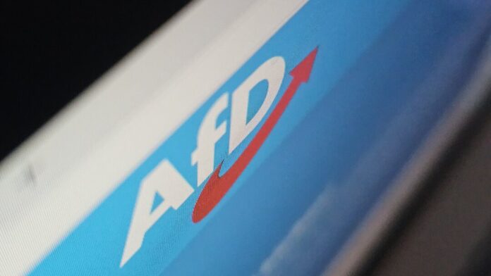 AfD In einem Internetbrowser ist die Webseite der AfD aufgerufen worden. Foto: Volkmann