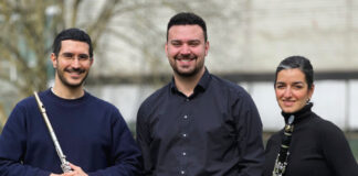 Flötist Sohrab Babakirad, die Klarinettistin Nadia Hashemi und der Pianist Nima Mirkhoshhal, Bild: Kulturkreis