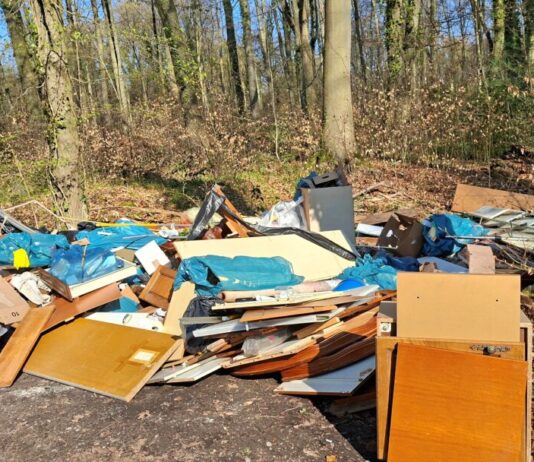 Ratingen: Stadt ermittelt Müllsünder und verhängt hohe Strafe Einen halben Hausrat einfach in den Wald gekippt hat ein Müllsünder, der jedoch ermittelt wurde und nun belangt wird. Foto: Stadt Ratingen