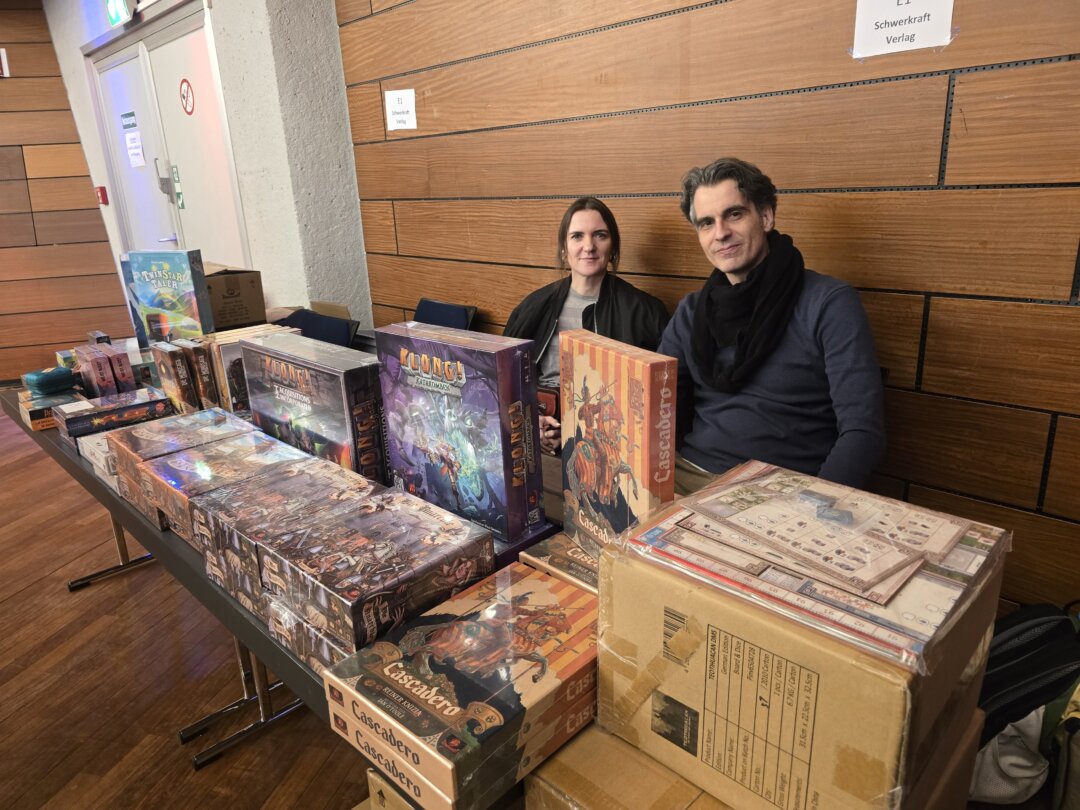 Christine Paul und Carsten Reuter vom Schwerkraft Verlag, Bild: Alexander Heinz