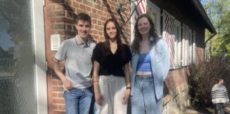 Sprecher des Jugendrates v.l.n.r. Nico Sengupta, Magdalena Lepper, Lisa Schmitt. Foto: Iljana Strenger