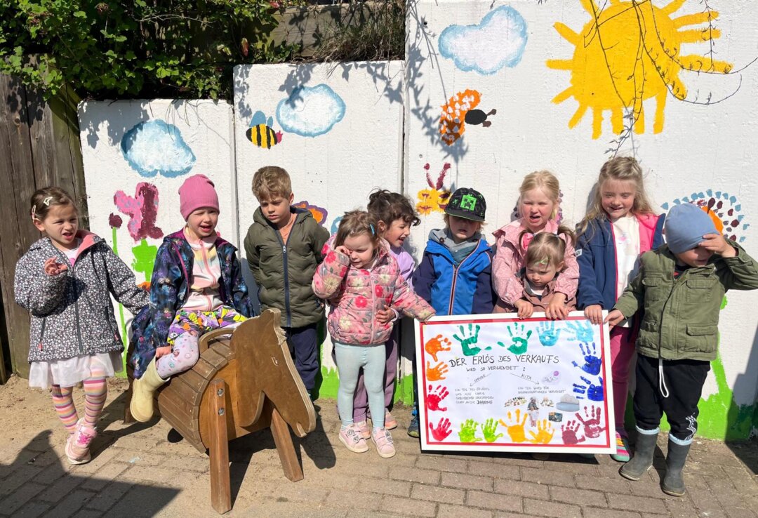 Die Kinder engagieren sich für ihren Kindergarten. Foto: privat/Lila Luftballon