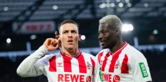 Köln gastiert auf St. Pauli: «Wollen Riesenchance nutzen» Erzielten je vier der jüngsten 13 Kölner Treffer: Said El Mala (links) und Ragnar Ache (Archivbild).