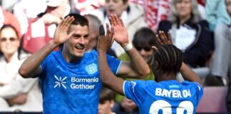 Patrik Schick jubelt über sein Tor zum 2:0. 