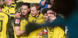 Jubel bei Borussia Dortmund: Die vorzeitige Champions-League-Qualifikation ist geschafft. 