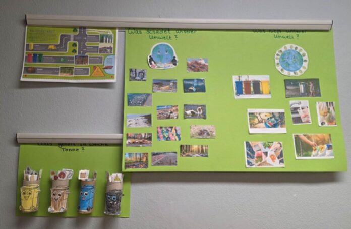 2026-05-26Umwelttafel Kita Schluchtor In der Kita Zum Schluchtor gibt es eine Tafel mit wichtigen Umwelt-Infos. Foto: Stadt Ratingen