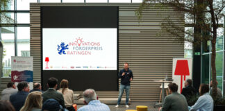 Kann Ratingen Start-Up? – Was hinter der neuen Gründerszene steckt Louis Steininger stellt die Teams des IFP Ratingen vor. Foto: Living Room Ratingen