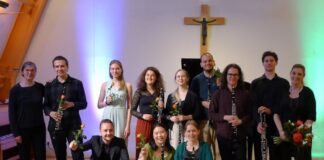 “Folkwang Clarinets” in der Dorfkirche Isenbügel In der Dorfkirche spielen die "Folkwang Clarinets" zum fünften Mal. Foto: privat