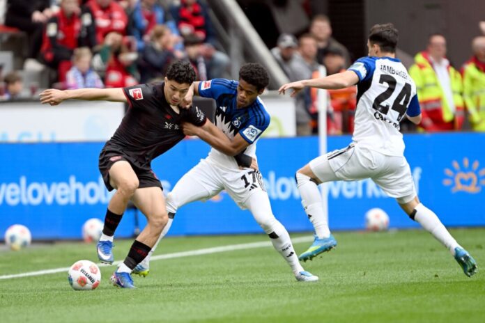 Bayer Leverkusen - Hamburger SV Kampf um den Ball: Leverkusen war gegen den HSV gefordert.