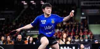 Saarbrücken gegen Düsseldorf: Tischtennis-Traumfinale steht Der Superstar der Bundesliga: Fan Zhendong vom 1. FC Saarbrücken.