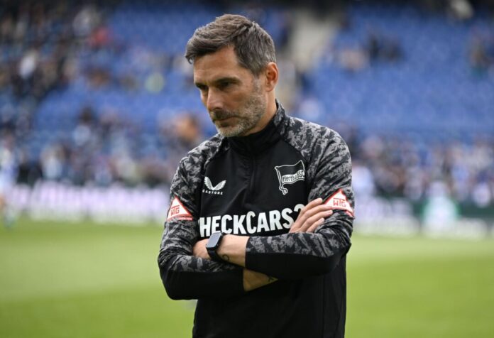 Arminia Bielefeld - Hertha BSC Bitter enttäuscht: Hertha-Trainer Stefan Leitl.