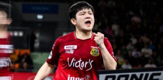 Superstar liefert: Saarbrücken holt Tischtennis-Triple Triple-Sieger mit Saarbrücken: Der Chinese Fan Zhendong.