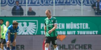 Münster steigt aus zweiter Liga ab – 1:1 gegen Darmstadt Kapitän Jorrit Hendrix steigt mit Preußen Münster ab.