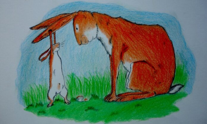Spielmobil-Mitarbeiter Erion Diku hat ein bekanntes Motiv aus dem englischen Kinderbuchklassiker nachgezeichnet. Foto: Stadt Ratingen Spielmobil-Mitarbeiter Erion Diku hat ein bekanntes Motiv aus dem englischen Kinderbuchklassiker nachgezeichnet. Foto: Stadt Ratingen
