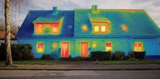 Eine thermografische Aufnahme macht Energieschwachstellen an Häusern sichtbar. Foto: Climap