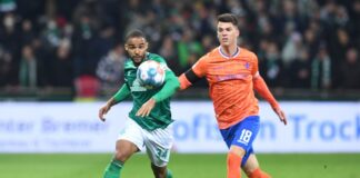 VfL Bochum verpflichtet Mbom aus Dänemark Jean-Manuel Mbom (l) spielte in der Vergangenheit unter anderem für den SV Werder Bremen. (Archivbild)