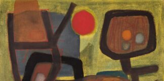 Großer Künstlerabend im Museum Ratingen Fritz Winter, Zeichen vor Grün, 1953, Öl auf Leinwand, 114 x 147 cm, © VG Bild-Kunst, Bonn 2026