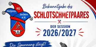Heljens-Jecken präsentieren Schlotschmetpaar beim Feierabendmarkt