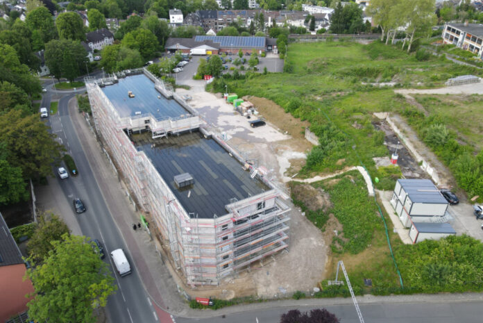 Baustelle Düssel-Terrassen am Wimmersberg_C_Catella Project Management Das Bild zeigt die aktuelle Baustelle des Wohnungsbauprojektes Düssel-Terrassen am Wimmersberg in Alt-Erkrath. Foto: Catella Project Management