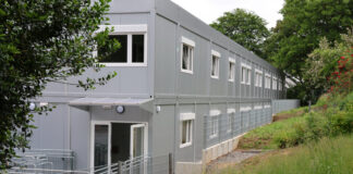 Rückkehr der Johannesschule zum alten Standort Die Übergangscontainer an der Hölderlinstraße werden bezogen. Foto: Stadt Erkrath