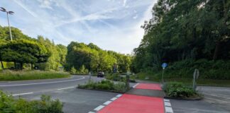 Kreisverkehr in Wülfrath: Markierungen für mehr Sicherheit