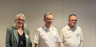 Richtungssignal zu geplanter Kirchenkreisfusion Ilka Werner, Wolfhard Günther und Rainer Kaspers. Foto: Daniel Edlauer