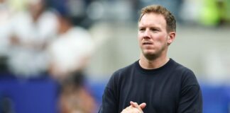Mallorca-Hit nach 7:1 im WM-Stadion: So reagierte die Band Hatte nach dem 7:1 einen Mallorca-Hit in den Ohren: Bundestrainer Julian Nagelsmann.