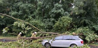 Gewitter ziehen über den Süden Nordrhein-Westfalens Bei schweren Gewittern in Nordrhein-Westfalen kamen auch Autos zu Schaden.