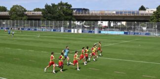 Wieder keine Mehrheit für Bayer-Fußballcampus in Monheim Durch den Ausbau der Autobahn an der Leverkusener Arena entfallen in Zukunft Trainingsflächen, Gebäude und Parkplätze.