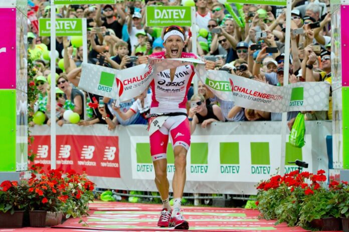 Jan Frodeno 2016 Damals war's: Vor zehn Jahren gewann Jan Frodeno die Challenge Roth - in einer Fabelzeit. (Archivbild)