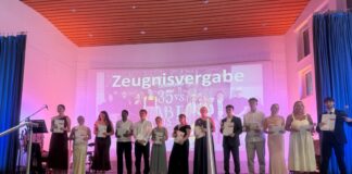 Abi-Jahrgang am Berufskolleg Bleibergquelle verabschiedet Die erfolgreichen Schülerinnen und Schüler: Paula Marie Seitz, Mara-Julie Schmitt, Marie Christine Saalmann, Abdulkarim Mohamed Ott, Mika Bennet Mentzel Hanna Mebus, Christin Dakota Kutzfeld, Pearl Janzen, Marvin Ingravidi, Noah Tyler Häntzschel, Leonie-Sophie D’Angelo, Julia Alexandra Coenen und Philipp Paul Bleckmann.