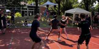 Rekord bei Streetbasketball in Lintorf Beim Basketballturnier in Lintorf war auf den Courts und abseits davon einiges los. Foto: TuS 08 Lintorf
