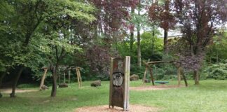 Spielplatz Stadtwald: Erneuerung der Spielfläche geplant Die Kletterwand wurde aus Sicherheitsgründen abgebaut. Eine neue wurde bereits bestellt. Foto: Kreisstadt Mettmann