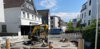 Arbeiten an Poller-Anlage in der Freiheitstraße im Zeitplan Mit der neuen Anlage wird ein wichtiger Beitrag zur Sicherheit in der Fußgängerzone geleistet. Foto: Kreisstadt Mettmann