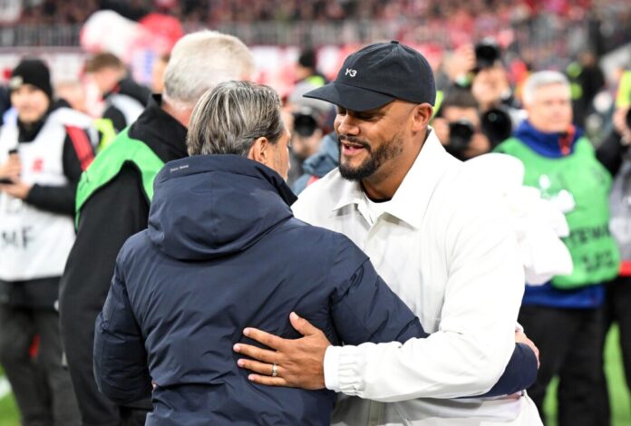 Niko Kovac und Vincent Kompany Wiedersehen beim Supercup und dann am achten Spieltag: Bayern-Coach Vincent Kompany (r) und sein BVB-Kollege Niko Kovac. (Archivbild)