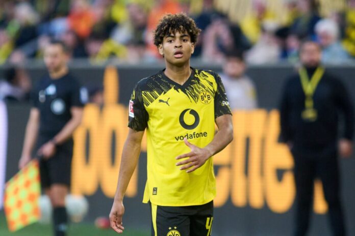 Mathis Albert Nachwuchsspieler Mathis Albert traf beim Testspiel von Borussia Dortmund in Düsseldorf. (Archivbild)