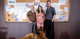 «Rex» bellt weiter in Wien, Joko & Klaas urlauben in Island Schäferhund und Schauspielstars - von links nach rechts: Maximilian Brückner, Doris Golpashin und Ferdinand Seebacher aus der Serie «Kommissar Rex». (Archivbild)